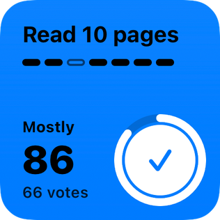 Habit widget, done